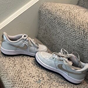 Nike Kids Gray and White Sneakers